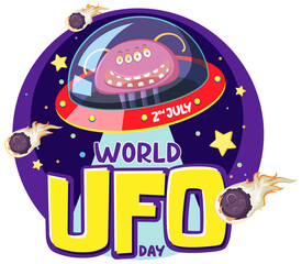 Wall Mural - World UFO Day Poster Design