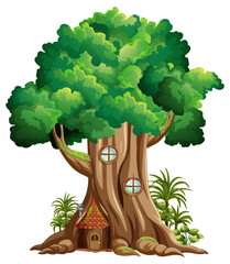 Sticker - Big tree isolated cartoon