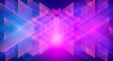 Aufkleber - abstract fractal geometric triangle shape background design. vector illustration
