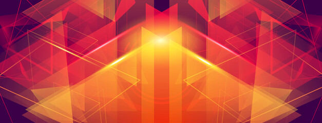 Aufkleber - abstract fractal geometric triangle shape background design. vector illustration