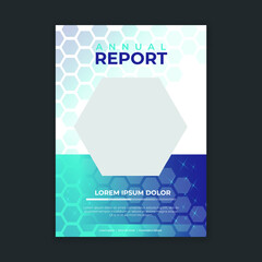 gradient science annual report cover page design template 