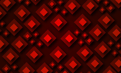 Wall Mural - Abstract hexagon red and black pattern background . 