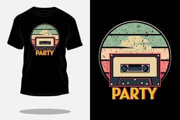 Wall Mural - Party retro vintage t shirt design