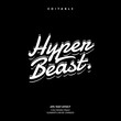 editable text effect premium vector design of hyper beast lettering style, streetwear for t-shirt custom 
printing, personal fashion, poster, apparel