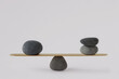Balance scale rocks - Concept of harmony and equilibrium