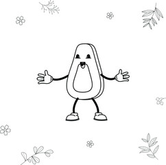 Wall Mural - hand drawn vector illustration of a snowman