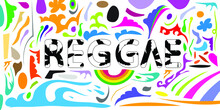 Reggae Jamaica Graffiti Street Art Style Background