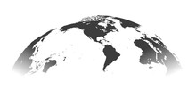 World Map Globe Isolated - Stock Vector