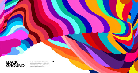 Aufkleber - vector colorful abstract fluid background for banner template