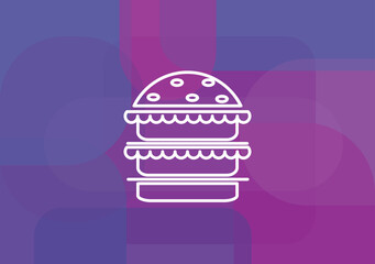 Wall Mural - hamburger line icon.Vector illustration.line icon.vector illustration design