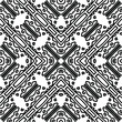 © t2k4 - Vector pattern with symmetrical elements . Monochrome striped background.Black patterns.