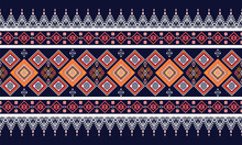 Geometric Ethnic Flower Pattern For Background,fabric,wrapping,clothing,wallpaper,Batik,carpet,embroidery Style.