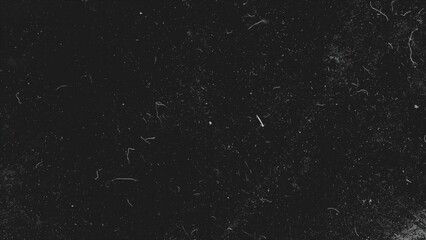 Aufkleber - Realistic dust particles on dark background. Abstract animation. White and glow dust particle abstract on black background