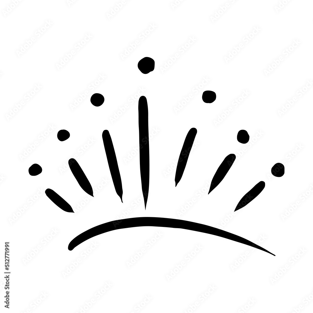 Hand drawn crown vector doodle symbol queen. Luxury sketch art royal ...
