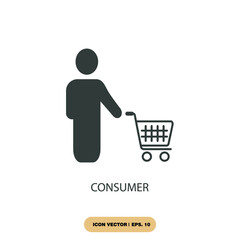 consumer icons  symbol vector elements for infographic web