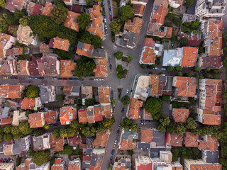 Wall Mural - aerial view of the beautiful city of Varna at sunset, Bulgaria