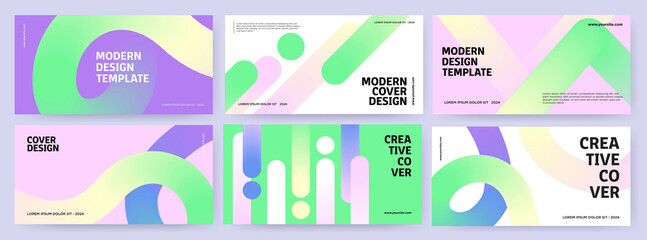 creative covers or horizontal posters in modern minimal style for corporate identity, branding, soci