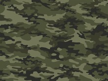 Military Camouflage Vector Seamless Print