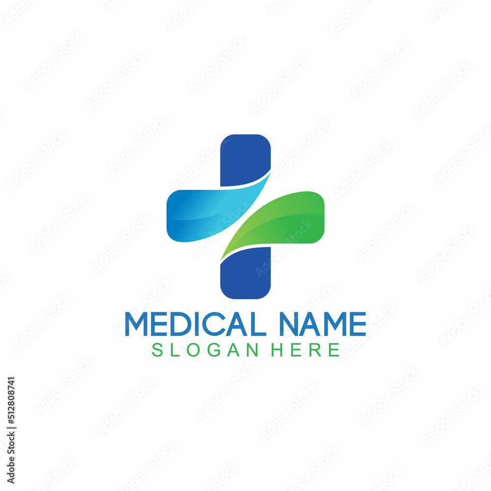 creative cross health medical logo concept Stock Vector | Adobe Stock
