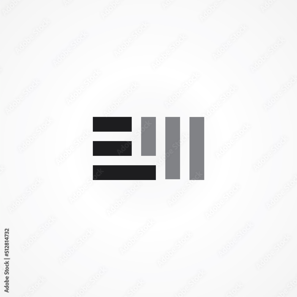 Logo design for EM text Stock Vector | Adobe Stock