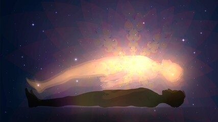 the soul leaves the body, meditative practice and a state of trance