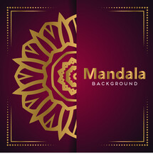 Luxury Mandala Background With Golden Arabesque Pattern Arabic Islamic East Style.decorative Mandala For Print, Poster, Cover, Brochure, Flyer, Banner. 