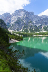 Naklejka na meble Lago di Braies, beautiful lake in the Dolomites