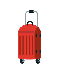 Sticker - red suitcase for travel