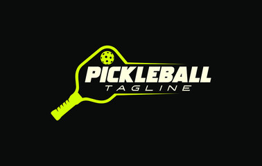 pickleball logo vector graphic for any business especially for sport team, club, community.