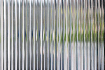 Canvas Print - clear polycarbonate plastic background and texture. Transparent material Corrugated plastic surface use for partition wall, door or roofing. close up picture.