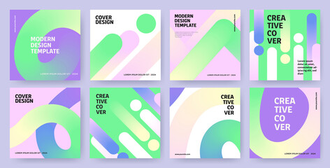 Wall Mural - creative covers or posters in modern minimal style for corporate identity, branding, social media ad
