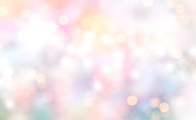 Wall Mural - Soft light colorful blur.Beautiful magic backdrop. Glowing background.Abstract bokeh.Holiday texture.