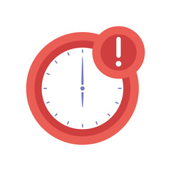 Poster - clock with exclamation mark