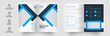 © AZBIDSGNX - brochure bi fold tri fold flyer 16 page stationary marketing agency vector layout design paper magazine informative letterhead creative corporate official minimal poster banner template