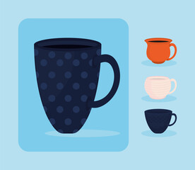 Poster - set of cups