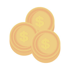 Canvas Print - coins dollar money