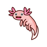 Fototapeta Dinusie - cute axolotl icon