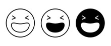 Loud Laughs, Smile Icon, Cartoon Happy Face With Laughing Mouth Icon World Laughter Day On 03 May