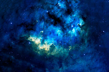 Blue beautiful galaxy. Elements of this image furnished by NASA