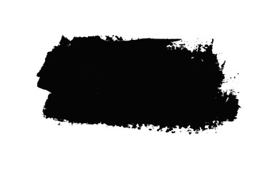 Poster - black stroke of paint isolated on white background