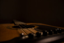 Guitar.Guitar's Chords.Acoustic Guitar.Music.Music Background.Image Of An Acoustic Guitar.Playing Music With Some Friends .Classical Music.Guitar Closeup