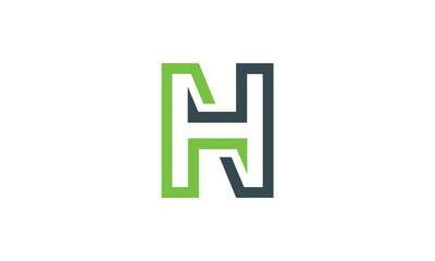 Fototapete - NH Logo. NH High quality and professional looking Brand logo design template. The main feature of this logo is its simplicity and cleanness. Easy to customize and edit.