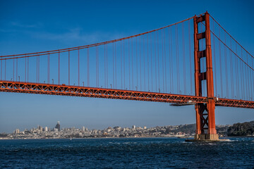 Poster - Golden Gate Bridge with San Francisco in Background