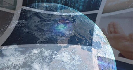 Poster - animation of data processing over globe