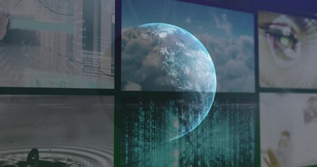 Poster - Animation of data processing over globe