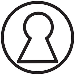 Sticker - action lock password security outline icon