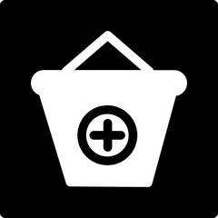 Sticker - cart plus solid icon