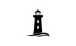 lighthouse silhouette vector