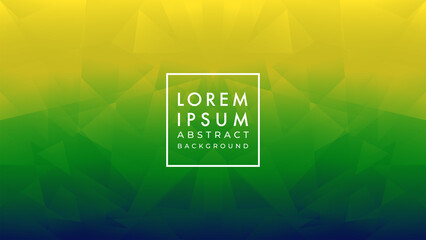 Low poly pattern vector illustration in yellow green color gradient. Abstract background design template.