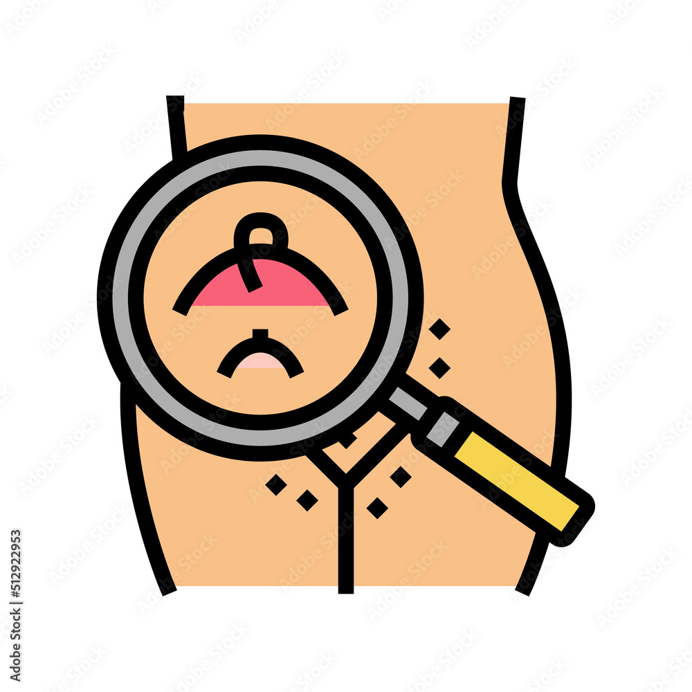 pubic hair color icon vector pubic hair sign isolated symbol